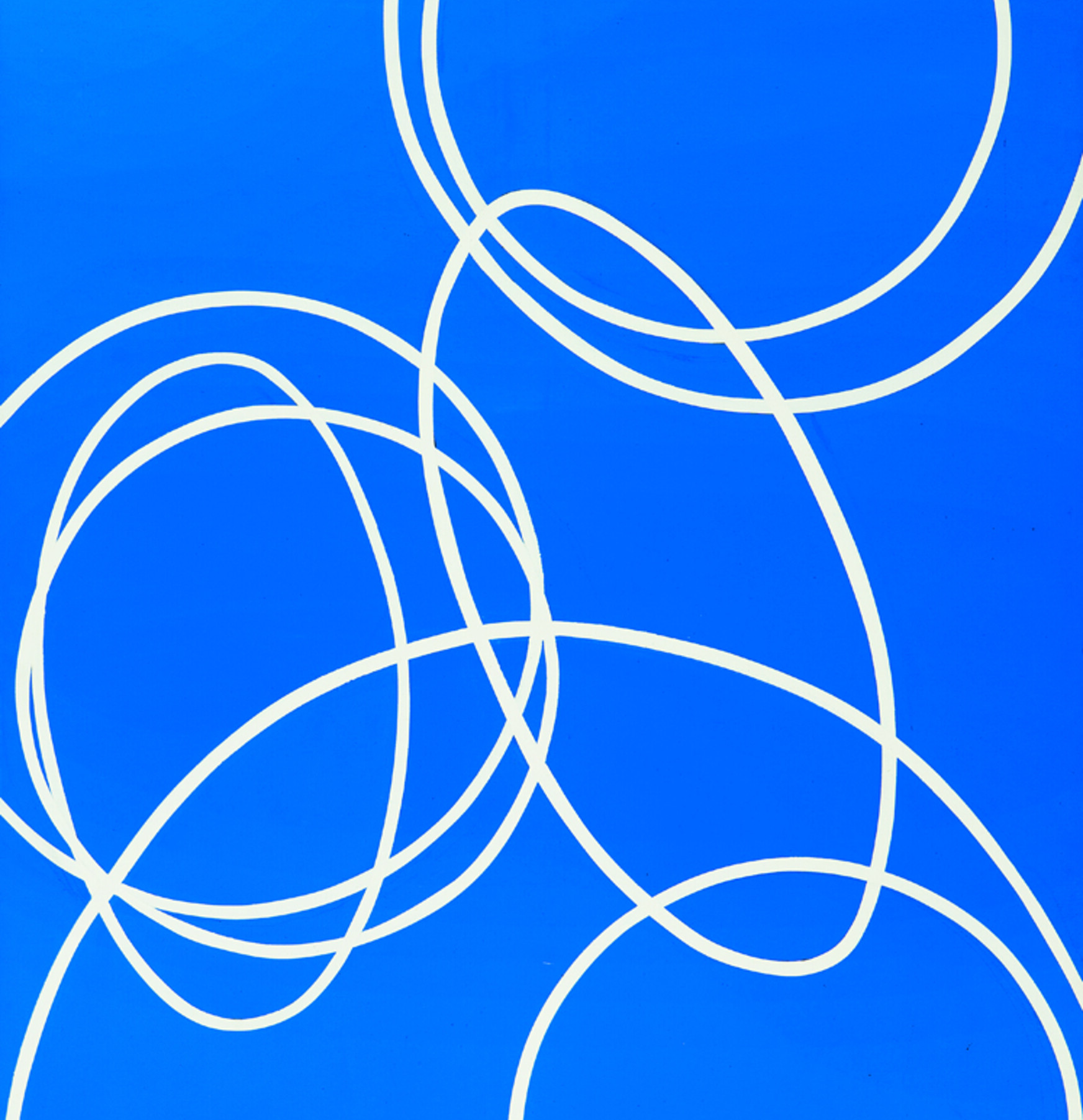 blue background with white loops