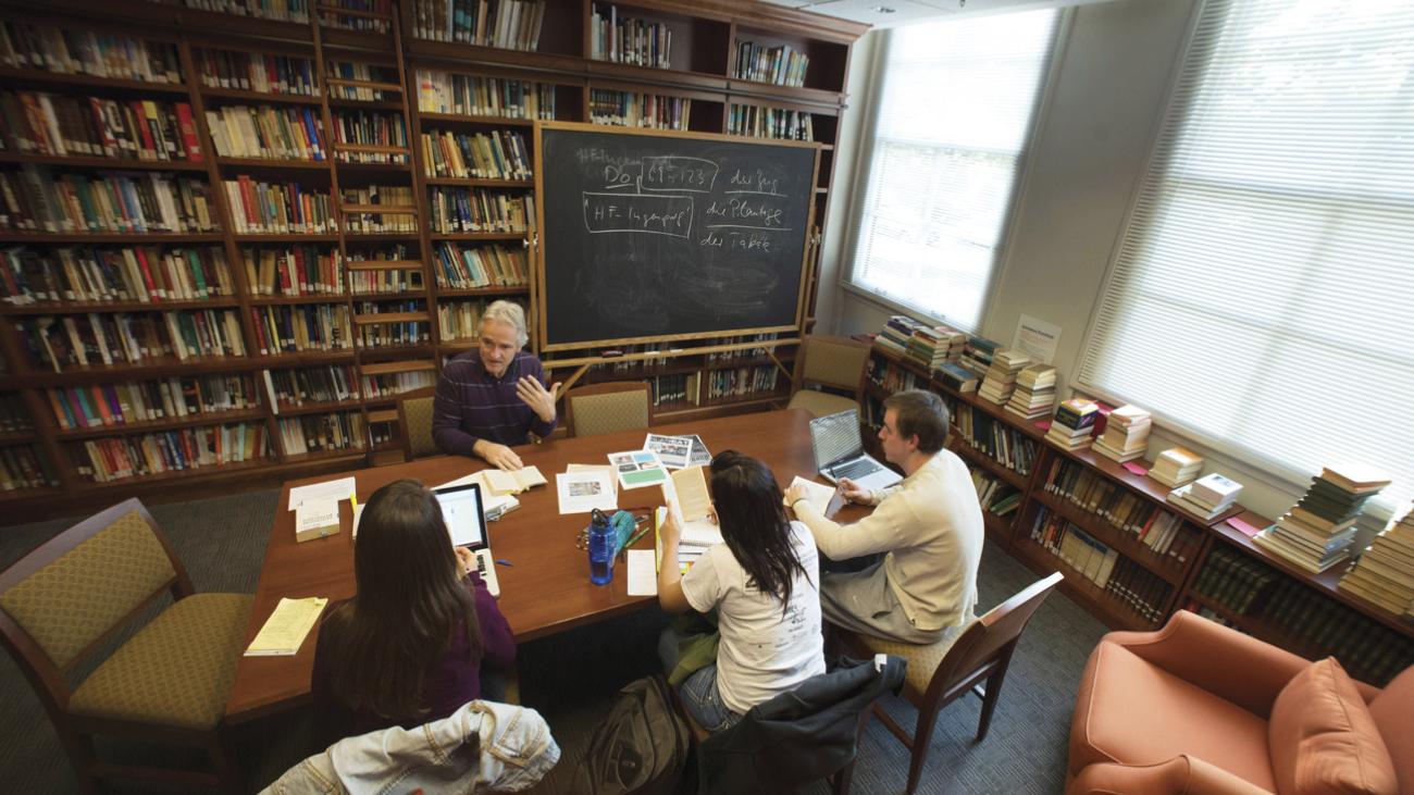 In class with Professor Hans Rindisbacher